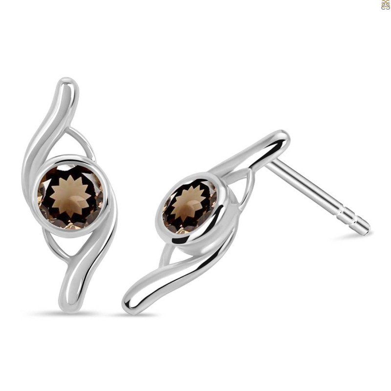Smoky Stud Earring SMY-RDE-2.
