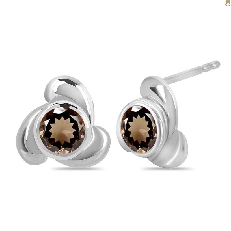 Smoky Stud Earring