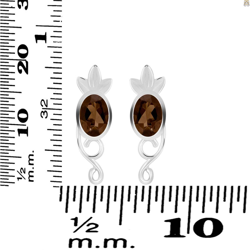 Smoky Stud Earring SMY-RDE-4.