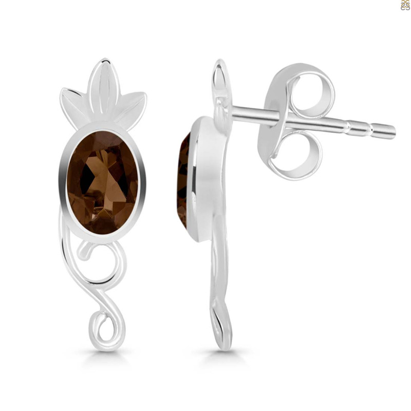 Smoky Stud Earring