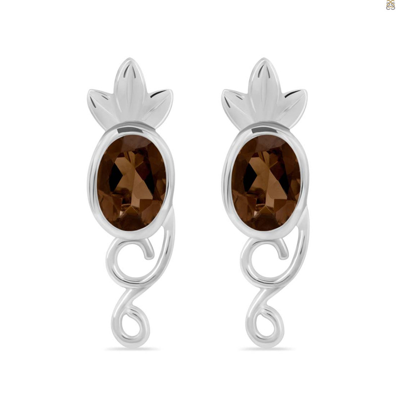 Smoky Stud Earring SMY-RDE-5.