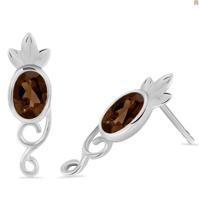 Smoky Stud Earring