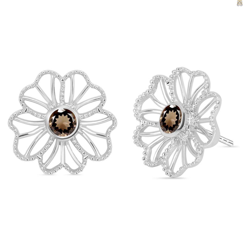Smoky Stud Earring