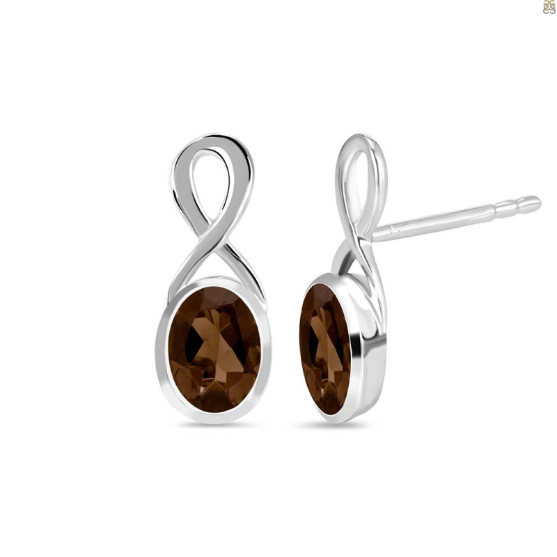 Smoky Stud Earring