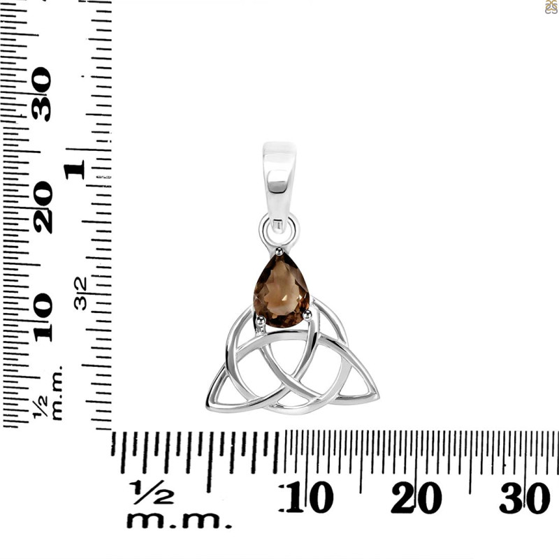 Smoky Triquetra Pendant SMY-RDEP-892.