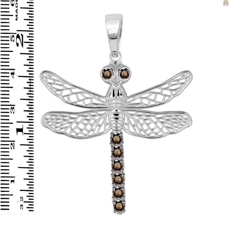 Smoky Dragon Fly Pendant SMY-RDP-158.