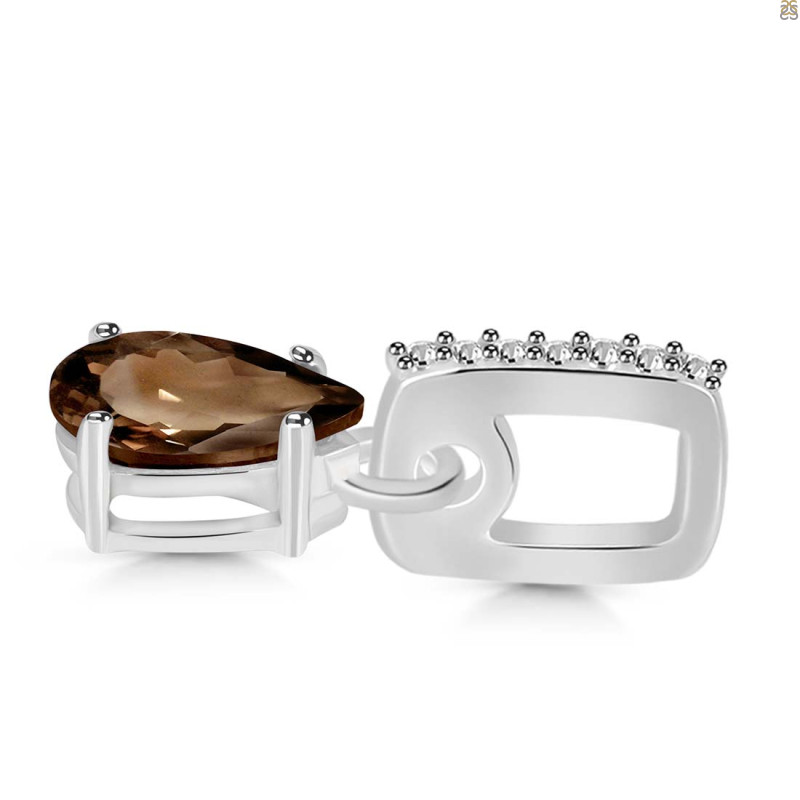 Smoky & White Topaz Pendant