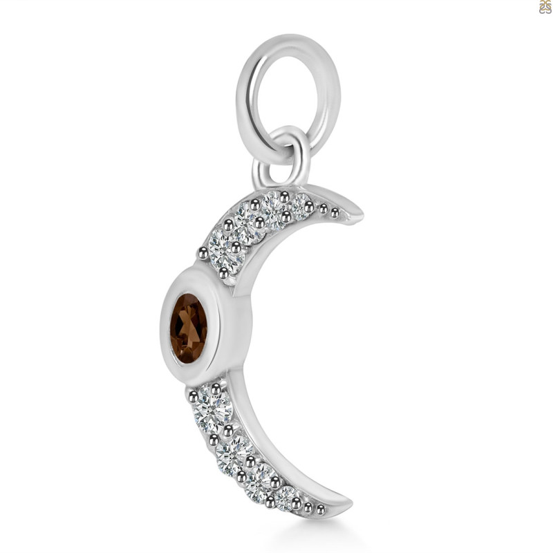 Smoky & White Topaz Pendant