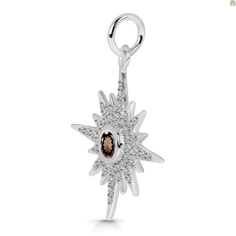 Smoky & White Topaz Pendant