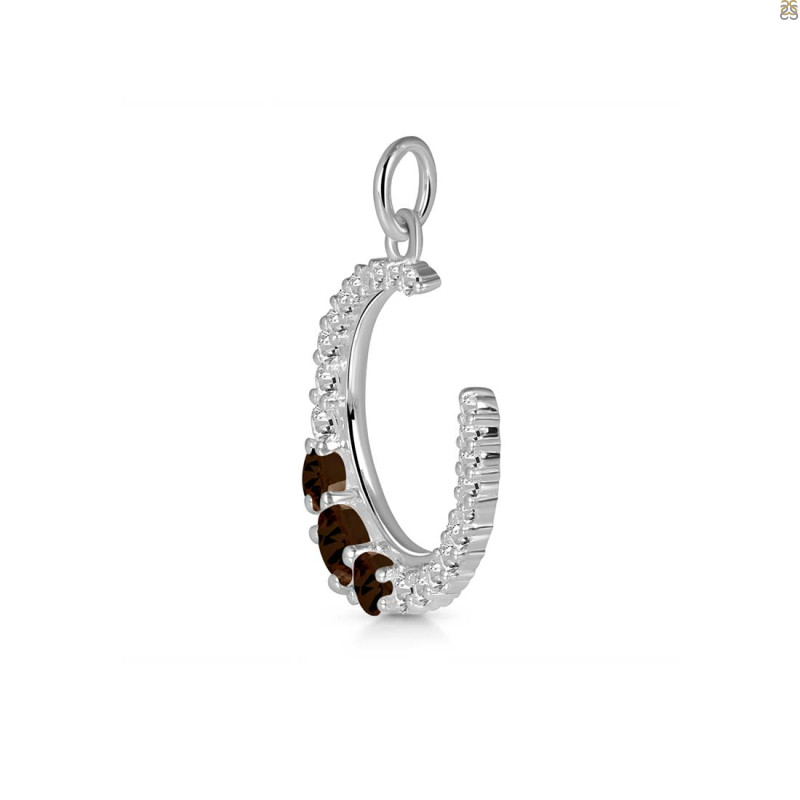 Smoky & White Topaz Pendant
