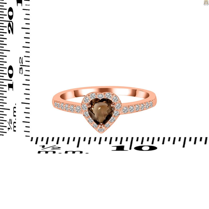 Smoky & White Topaz Ring SMY-RR-423.