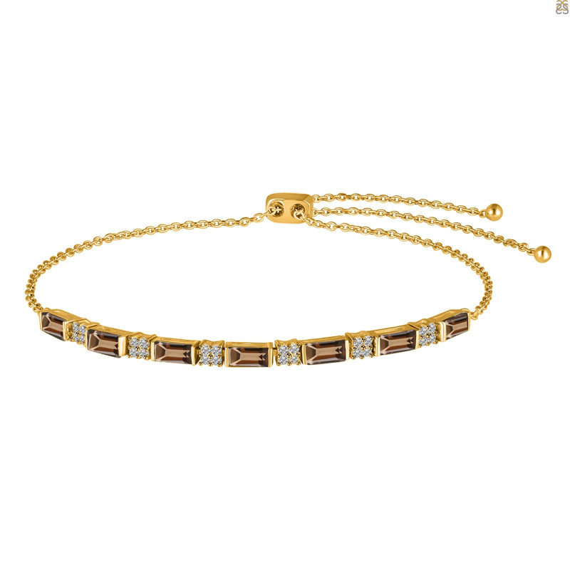 Smoky & White Topaz Bracelet SMY-RDB-133.