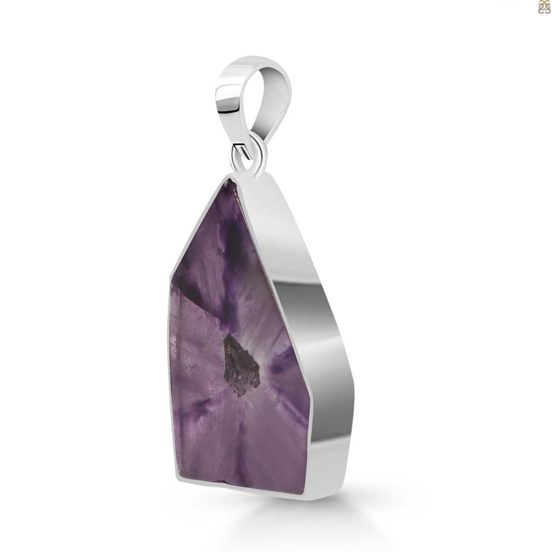 Star Amethyst Slice Pendant-SP