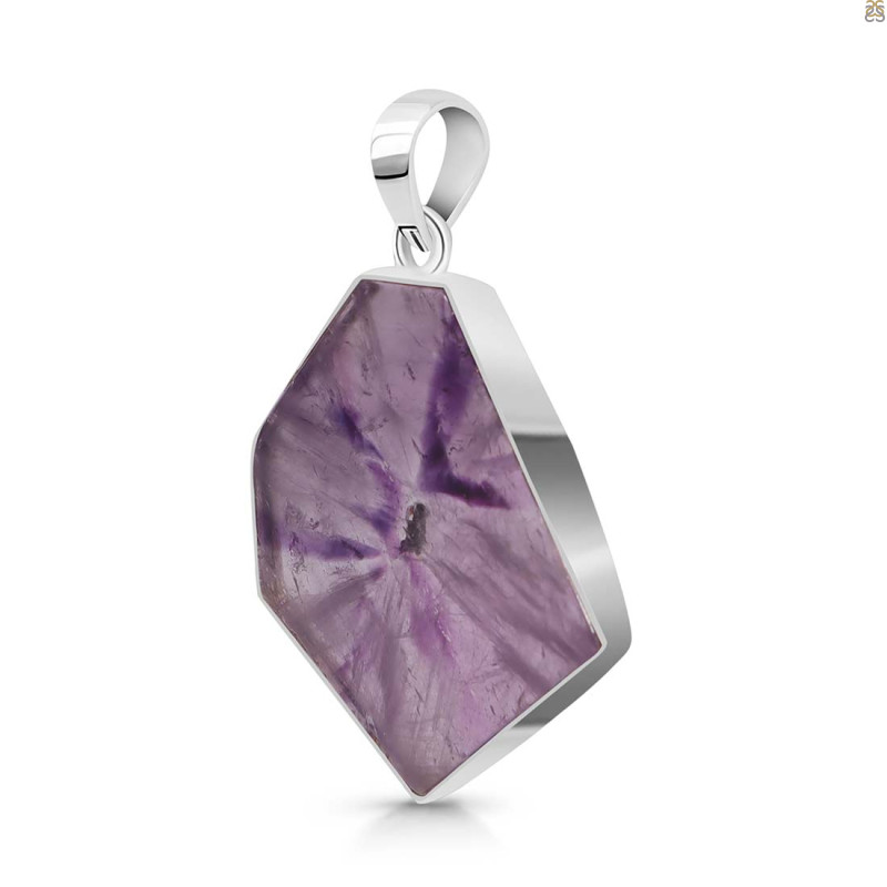 Star Amethyst Slice Pendant-SP