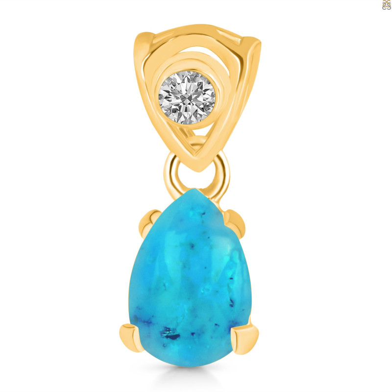 Turquoise Pendant TRQ-RDP-552-V-LOOP.