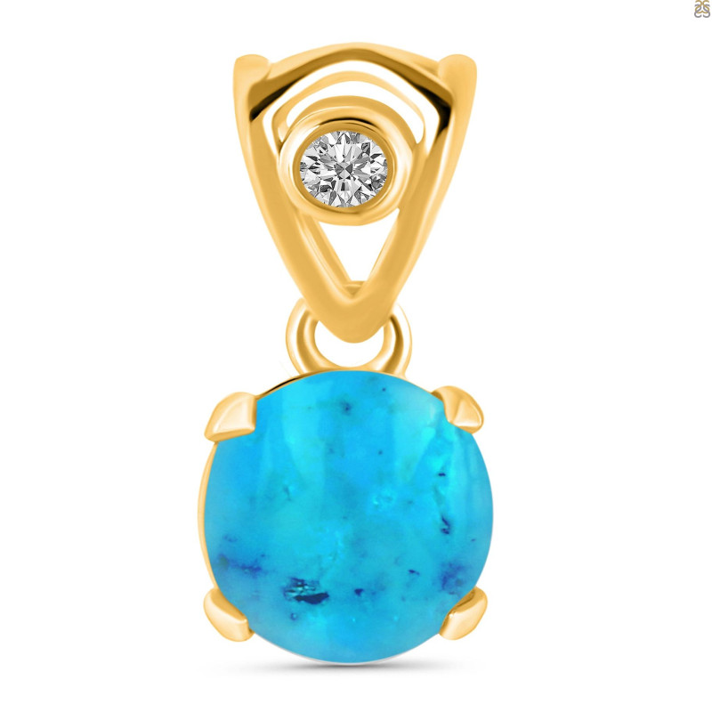 Turquoise Pendant TRQ-RDP-556-V-LOOP.