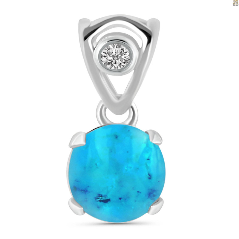 Turquoise Pendant TRQ-RDP-556-V-LOOP.