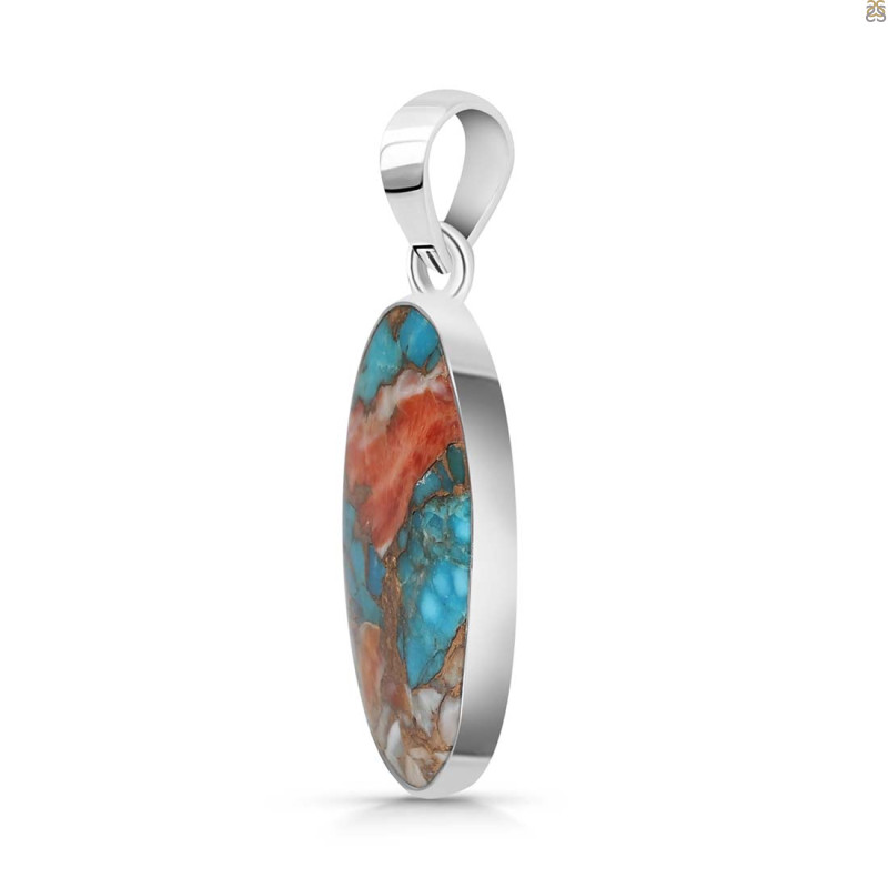 Spiny Oyster Turquoise Pendant-SP