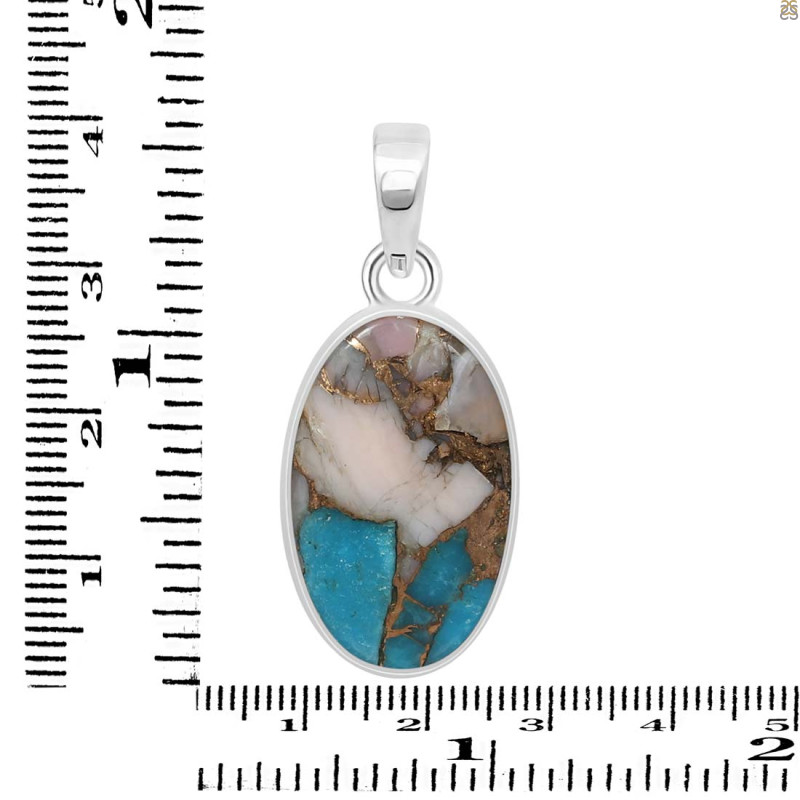 Spiny Oyster Turquoise Pendant-SP TRO-1-143
