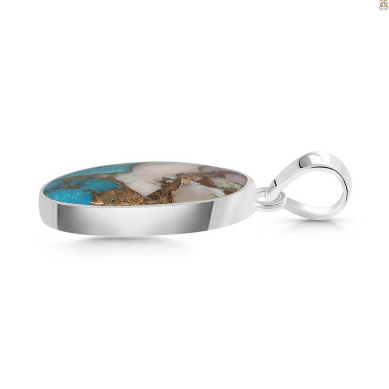Spiny Oyster Turquoise Pendant-SP TRO-1-143