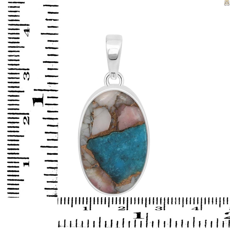Spiny Oyster Turquoise Pendant-SP TRO-1-151
