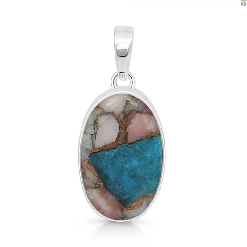 Spiny Oyster Turquoise Pendant-SP TRO-1-151