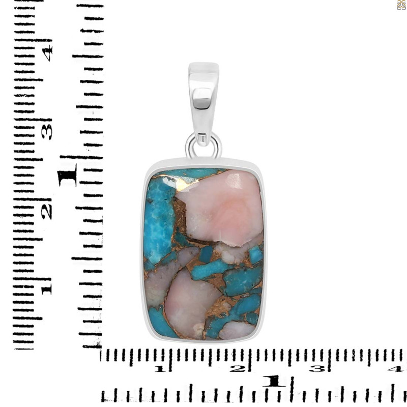 Spiny Oyster Turquoise Pendant-SP TRO-1-158