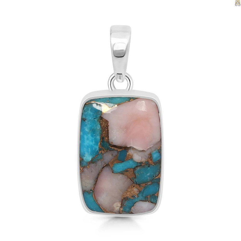 Spiny Oyster Turquoise Pendant-SP TRO-1-158