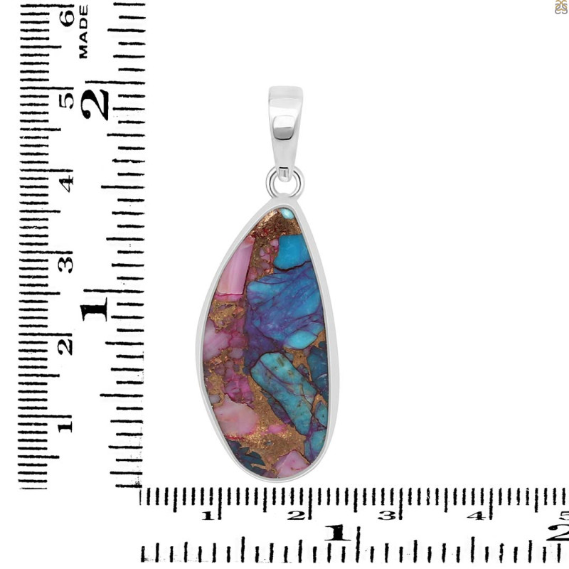 Spiny Oyster Turquoise Pendant-SP TRO-1-266