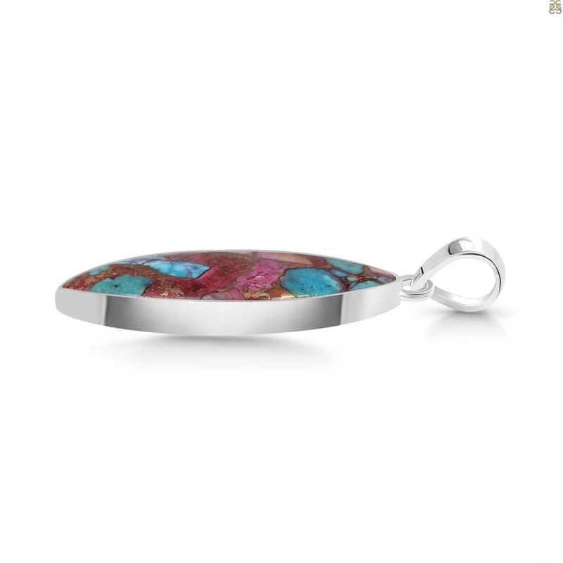 Spiny Oyster Turquoise Pendant-SP TRO-1-271