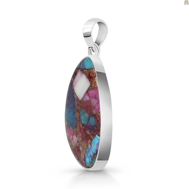 Spiny Oyster Turquoise Pendant-SP