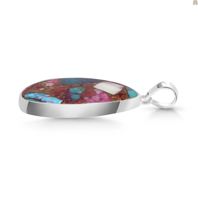 Spiny Oyster Turquoise Pendant-SP TRO-1-281