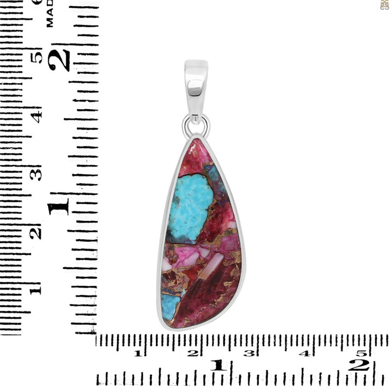 Spiny Oyster Turquoise Pendant-SP TRO-1-283