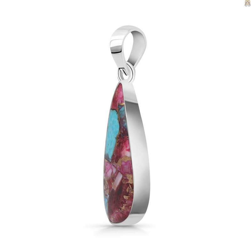 Spiny Oyster Turquoise Pendant-SP