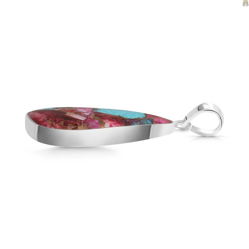 Spiny Oyster Turquoise Pendant-SP TRO-1-283