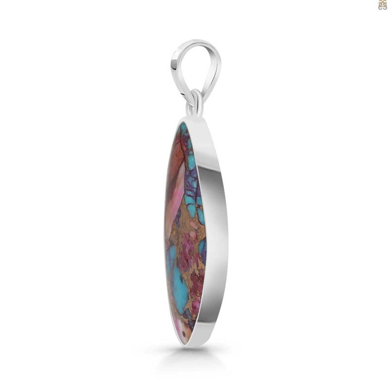 Spiny Oyster Turquoise Pendant-SP