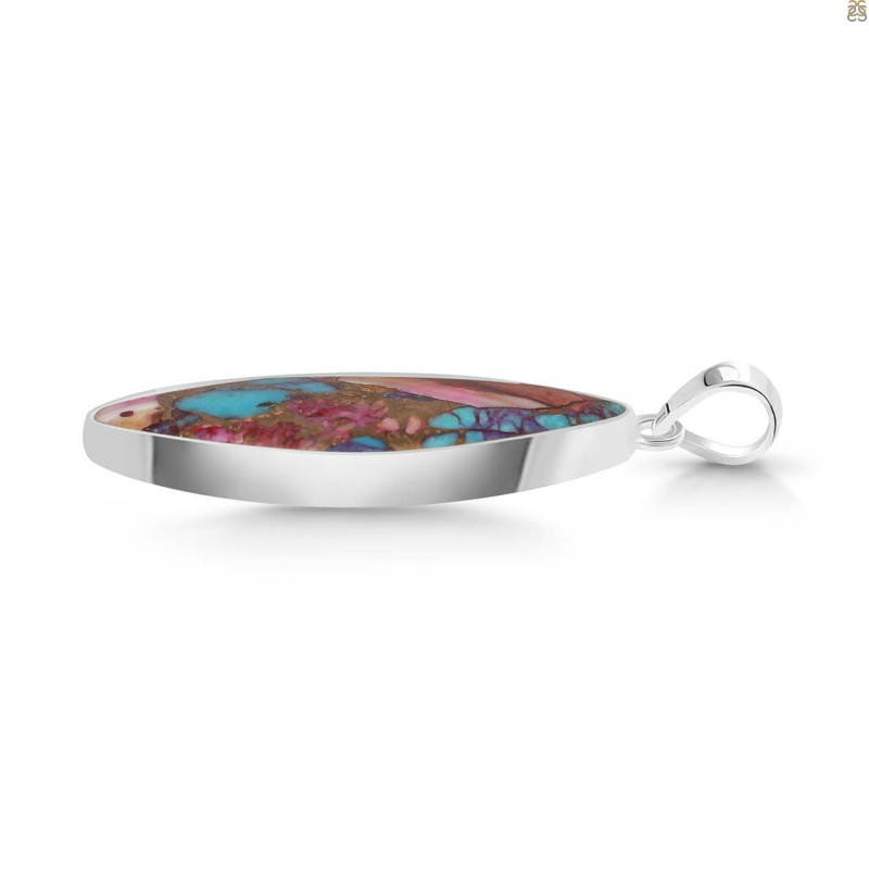 Spiny Oyster Turquoise Pendant-SP TRO-1-284