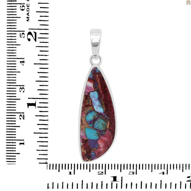 Spiny Oyster Turquoise Pendant-SP TRO-1-285