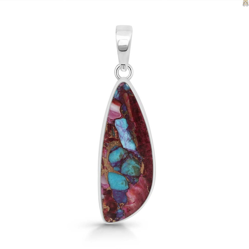 Spiny Oyster Turquoise Pendant-SP TRO-1-285