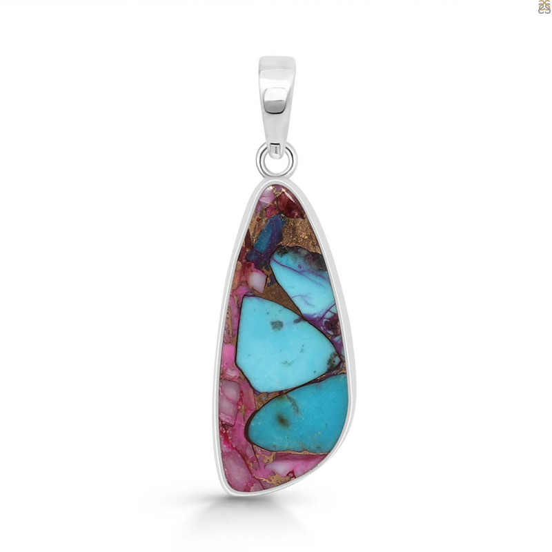 Spiny Oyster Turquoise Pendant-SP TRO-1-286