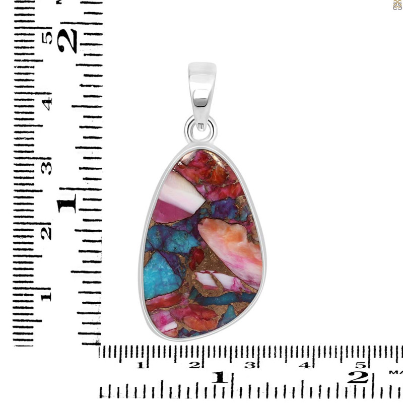 Spiny Oyster Turquoise Pendant-SP TRO-1-288