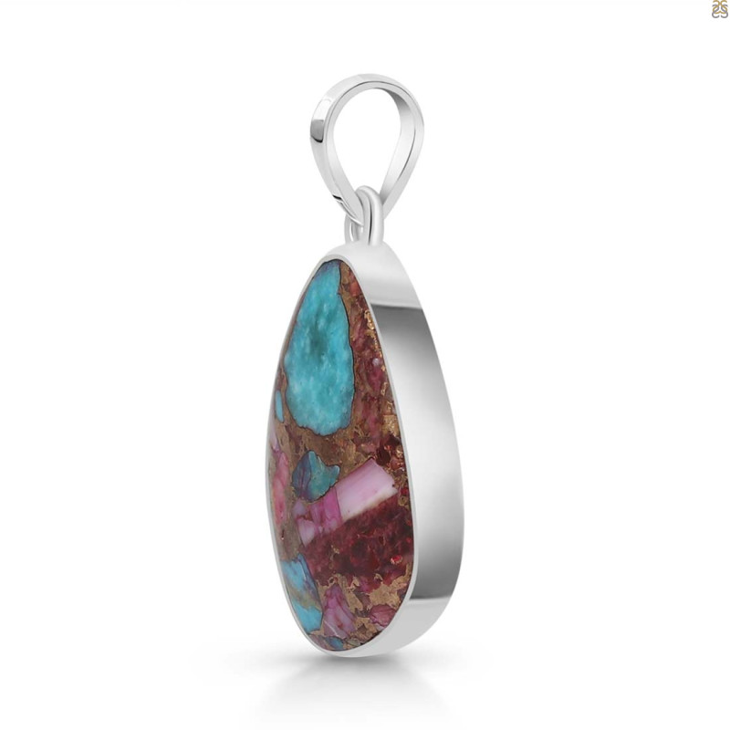 Spiny Oyster Turquoise Pendant-SP