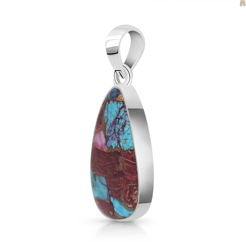 Spiny Oyster Turquoise Pendant-SP