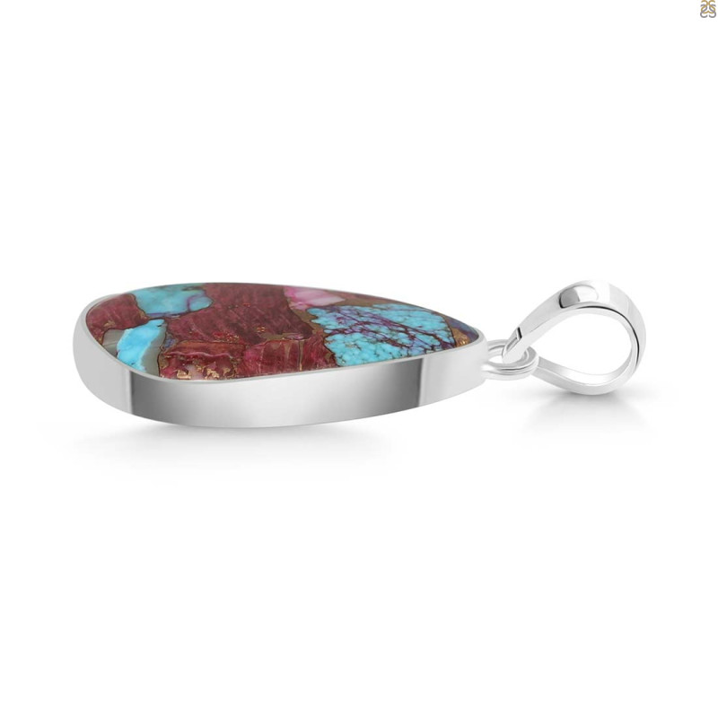 Spiny Oyster Turquoise Pendant-SP TRO-1-291