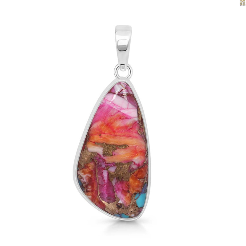 Spiny Oyster Turquoise Pendant-SP TRO-1-292