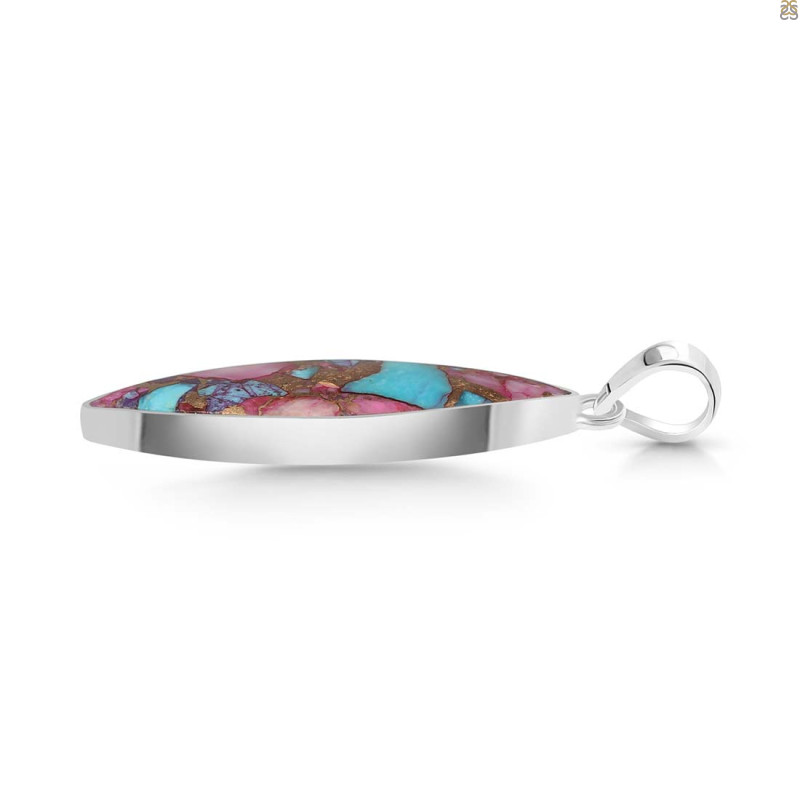 Spiny Oyster Turquoise Pendant-SP TRO-1-296