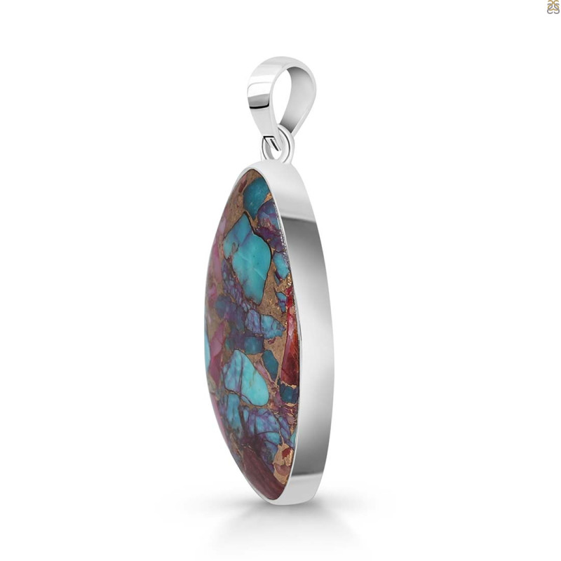 Spiny Oyster Turquoise Pendant-SP