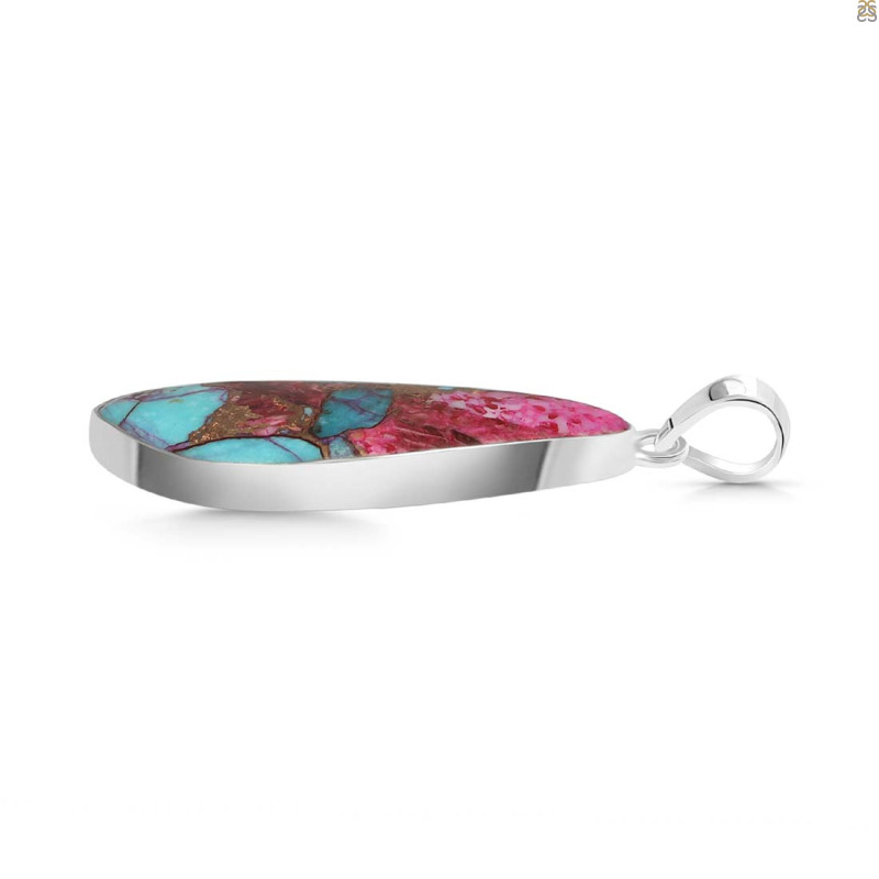 Spiny Oyster Turquoise Pendant-SP TRO-1-301