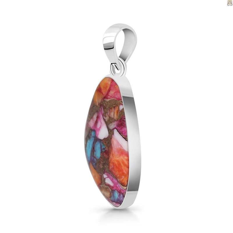 Spiny Oyster Turquoise Pendant-SP