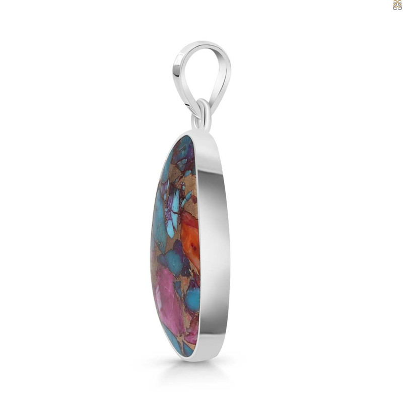 Spiny Oyster Turquoise Pendant-SP